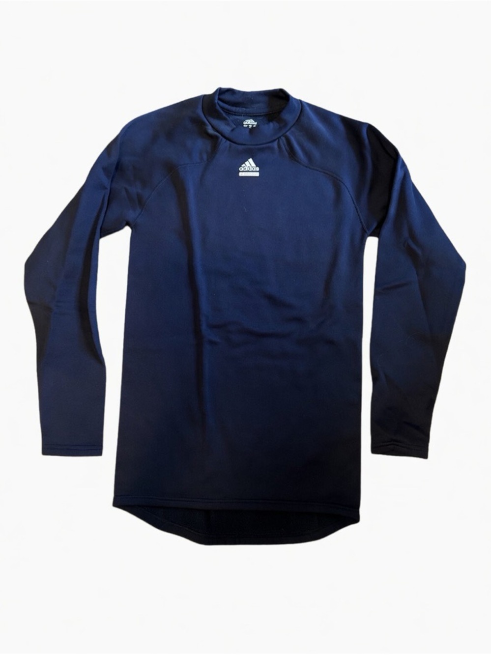 adidas Navy Crew Neck Long Sleeve Athletic Compression Top